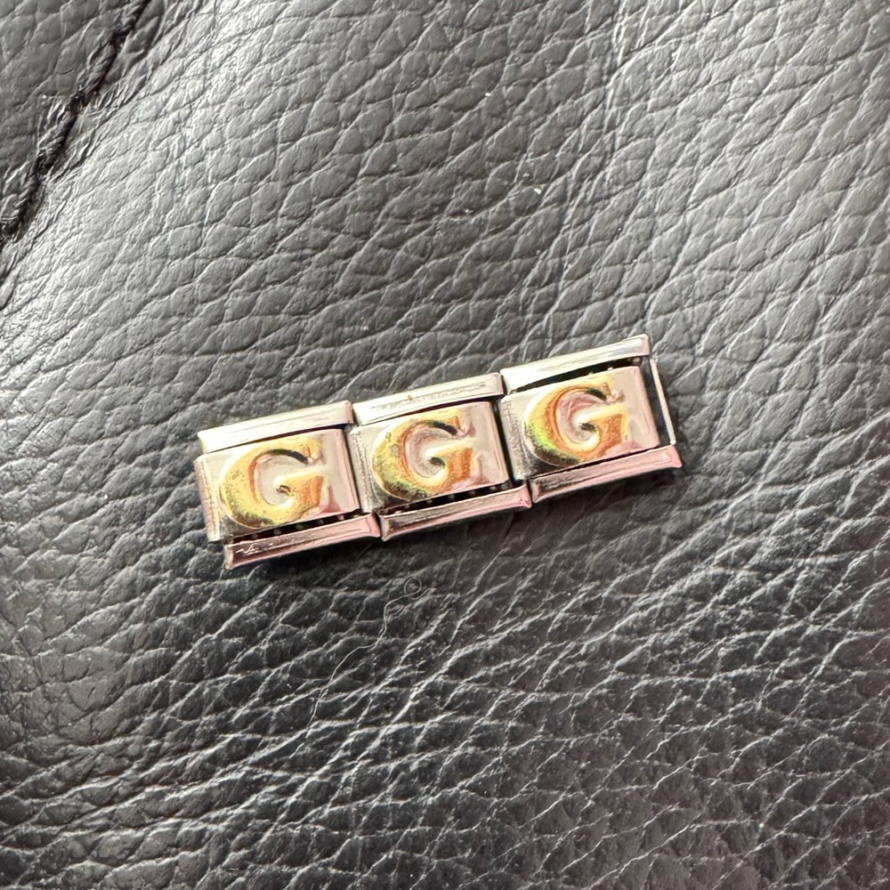 Letter G Gold Tone Italian Charm Link